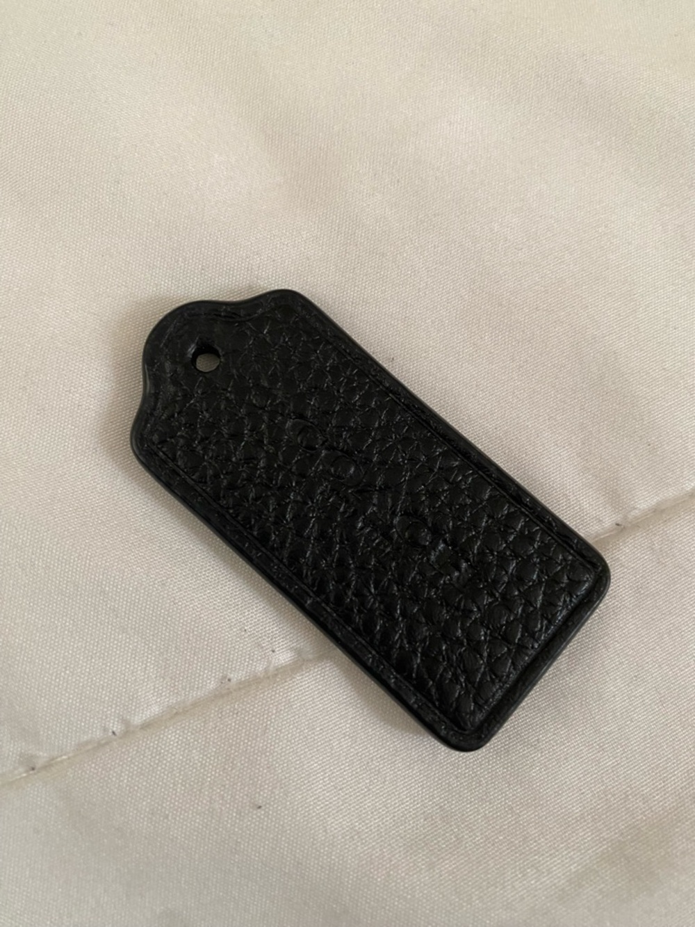 Coach Black Pebbled Leather tag!